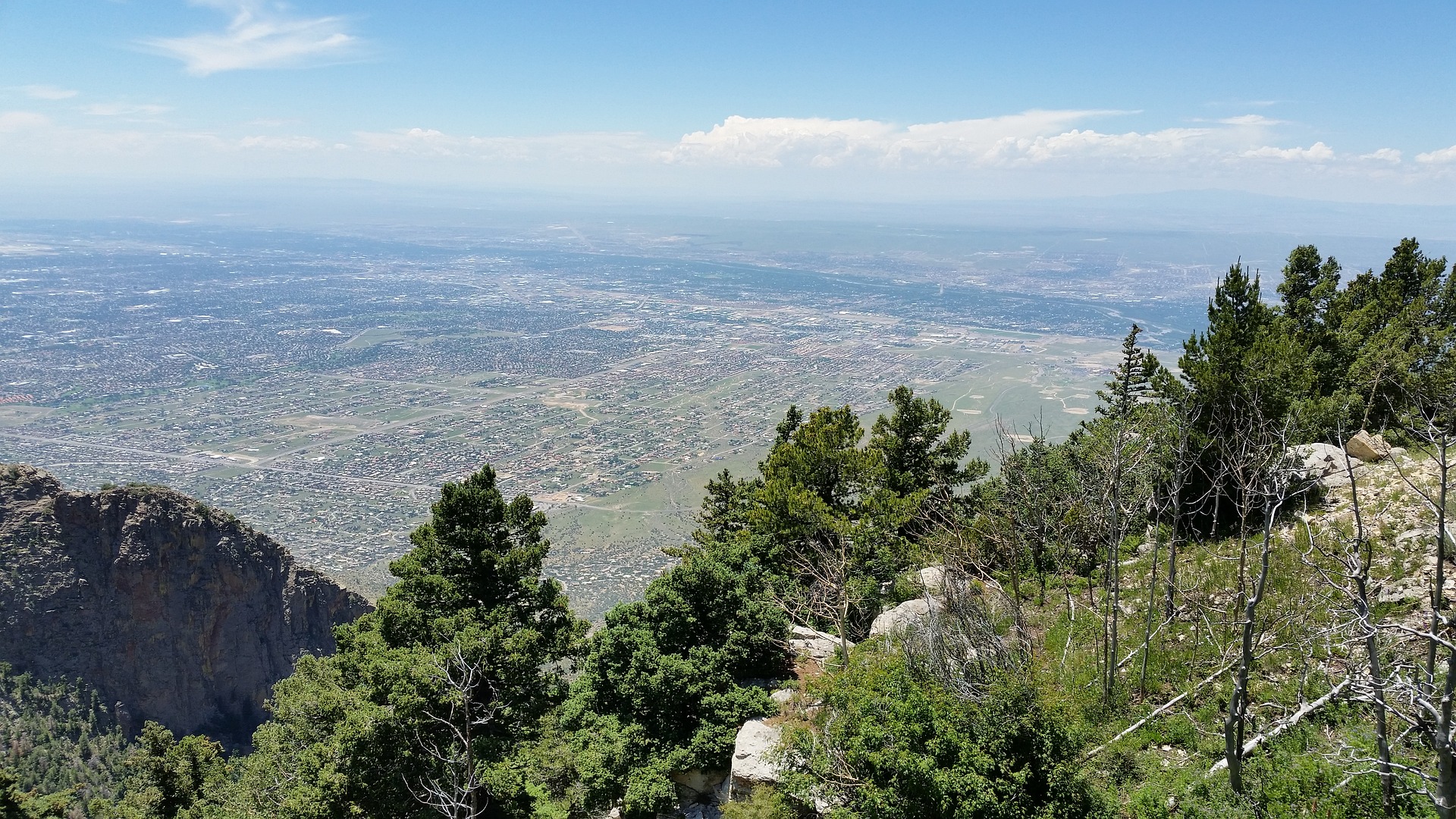 Daytime view of Albuquerque from top of the Sandia