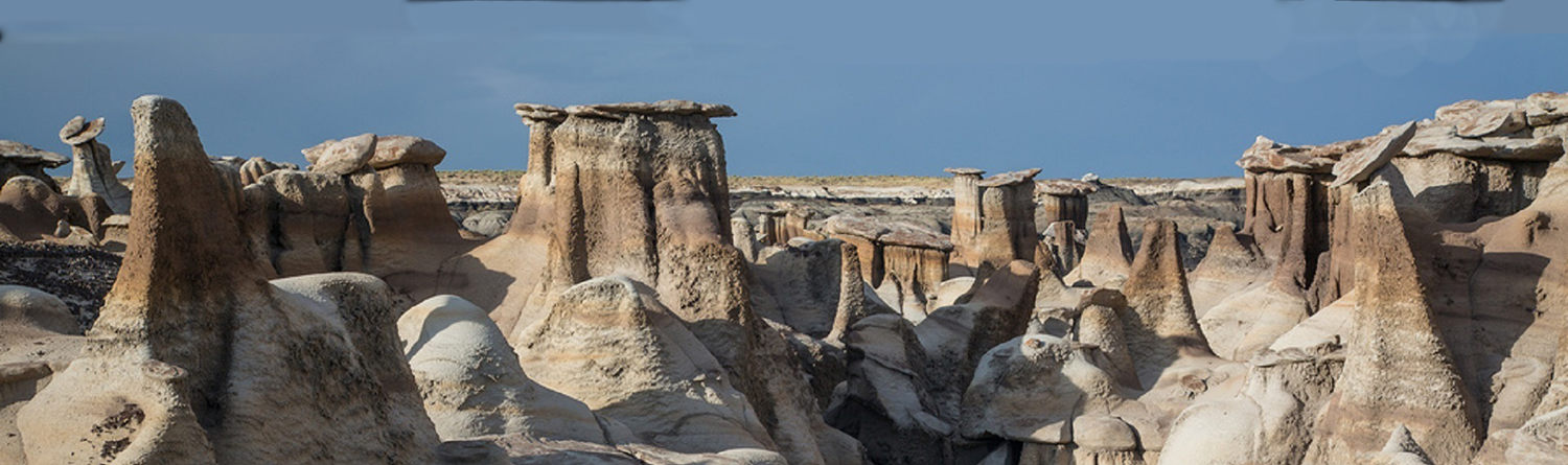 The Bisti rock formations